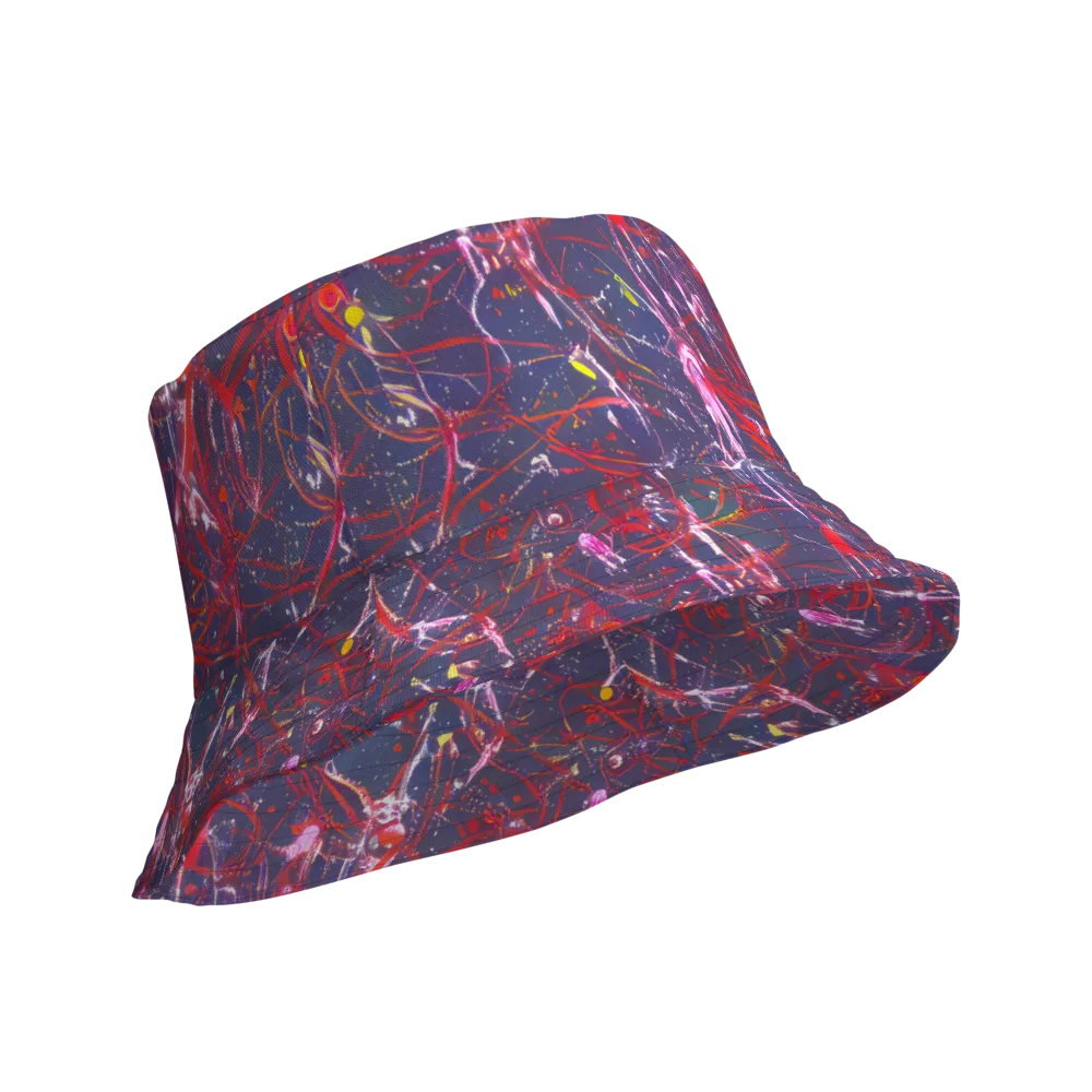 Crimson Circuit on Reversible Bucket Hat — Product details Outside