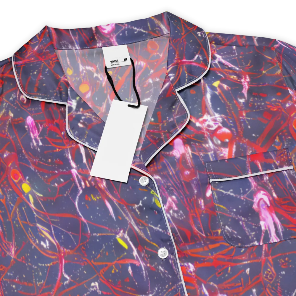 Crimson Circuit on Women's Short Sleeve Pajama Top — Product details