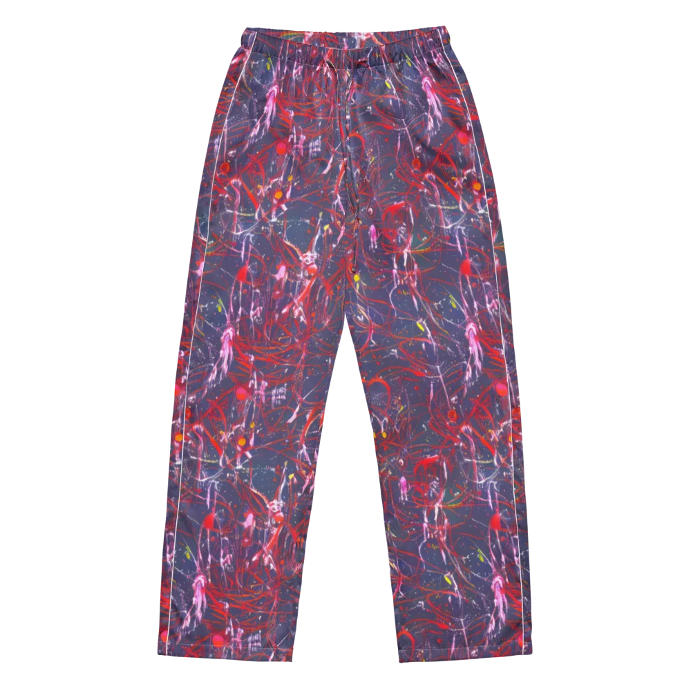 Crimson Circuit on Women's Pajama Pants — Front