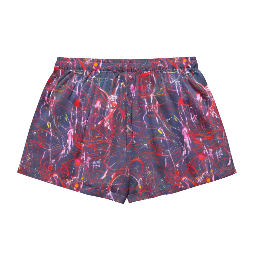 Crimson Circuit on Women's Pajama Shorts — Back