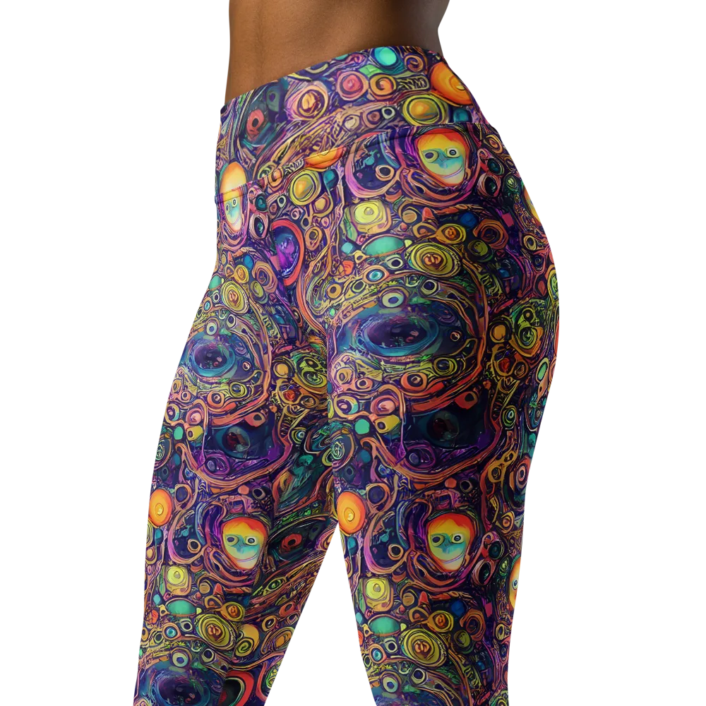 Jansson's Nebula on Yoga Leggings — Left Front