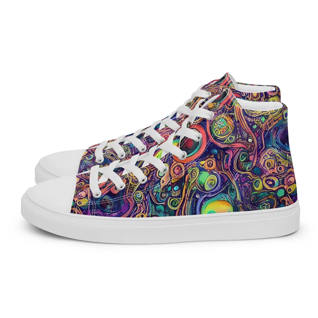 Jansson's Nebula on Men's High Top Canvas Shoes — Left