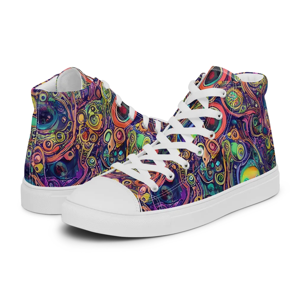 Jansson's Nebula on Men's High Top Canvas Shoes — Left