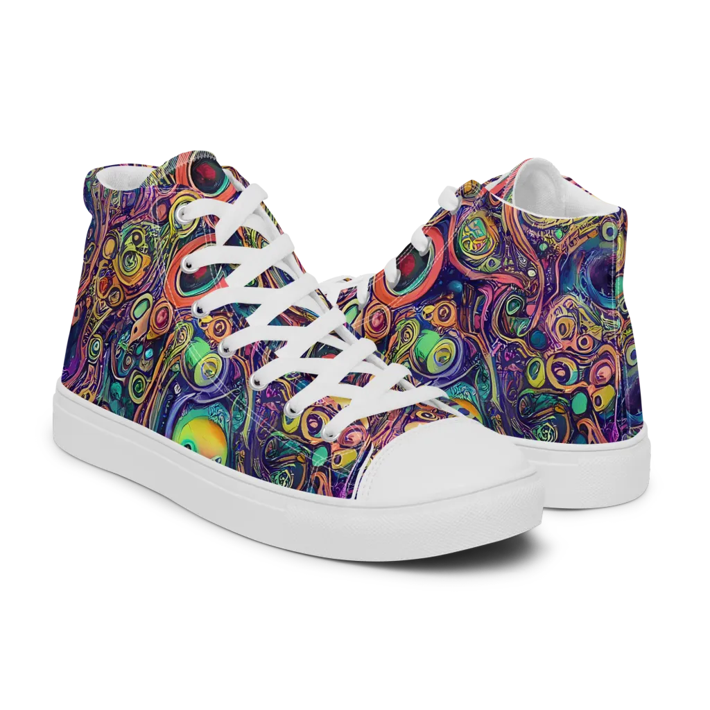 Jansson's Nebula on Men's High Top Canvas Shoes — Right