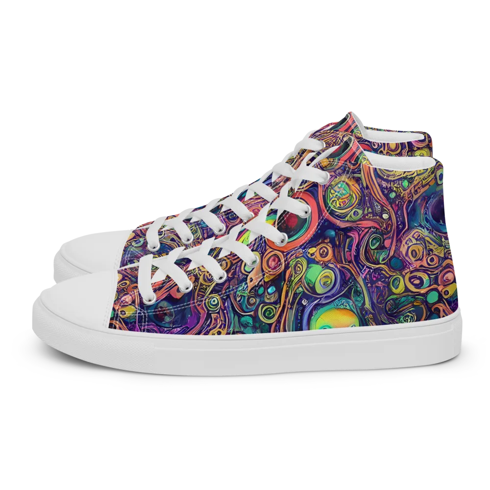 Jansson's Nebula on Women's High Top Canvas Shoes — Left