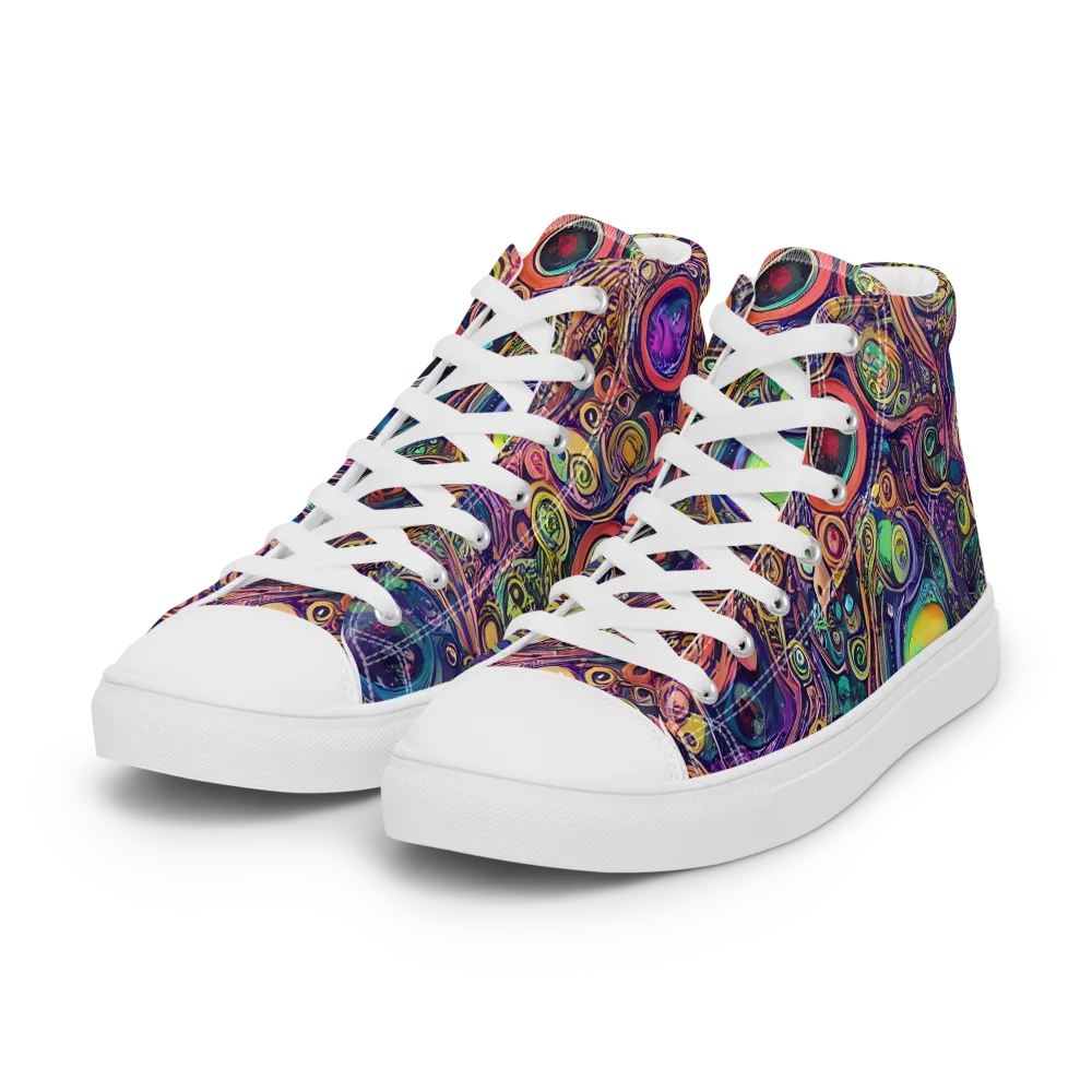 Jansson's Nebula on Women's High Top Canvas Shoes — Left Front