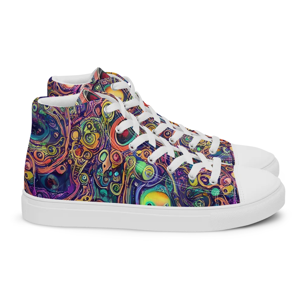 Jansson's Nebula on Women's High Top Canvas Shoes — Right