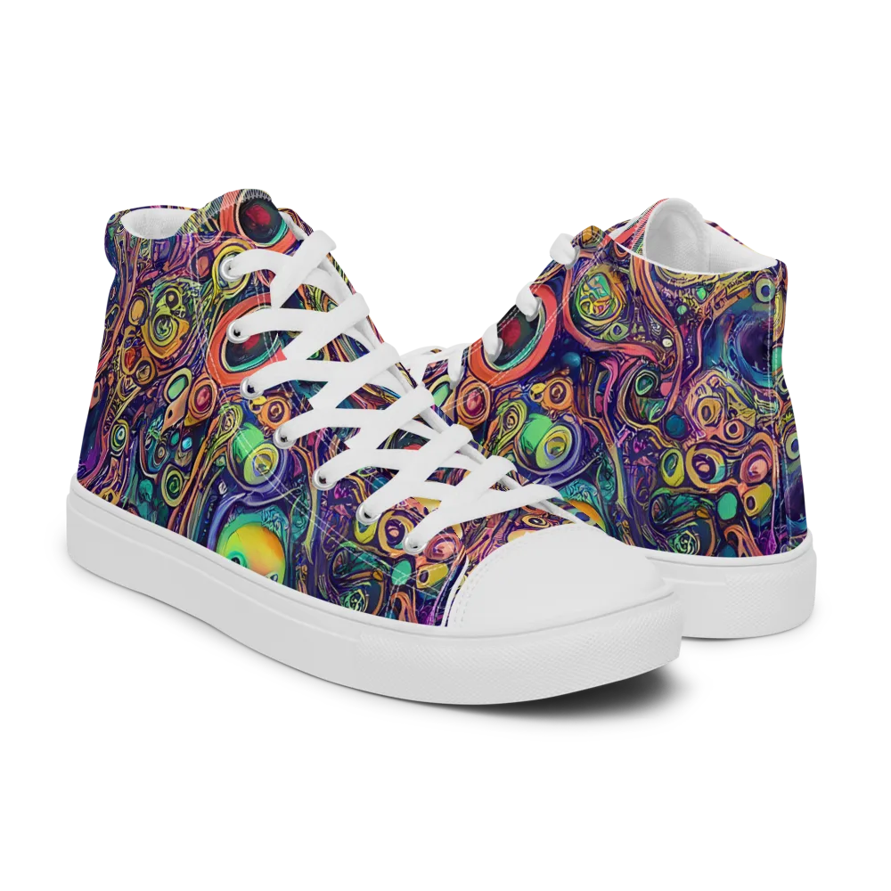 Jansson's Nebula on Women's High Top Canvas Shoes — Right