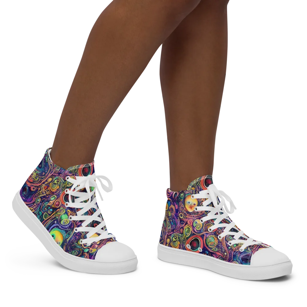 Jansson's Nebula on Women's High Top Canvas Shoes — Right