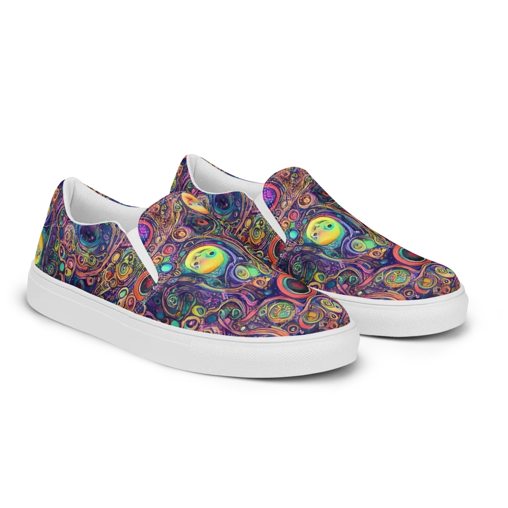 Jansson's Nebula on Men's Slip-On Canvas Shoes — Right Front