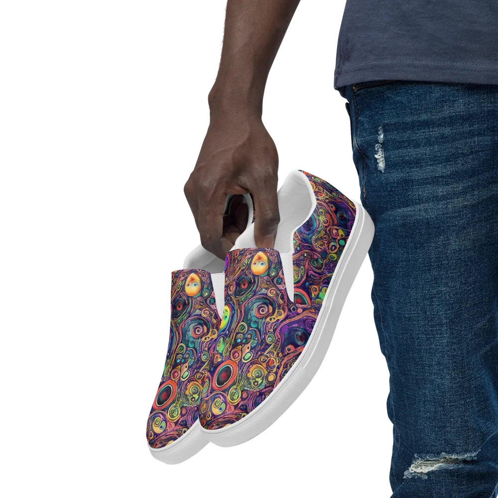 Jansson's Nebula on Men's Slip-On Canvas Shoes — Left Front