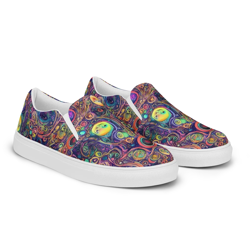 Jansson's Nebula on Women's Slip-On Canvas Shoes — Right Front