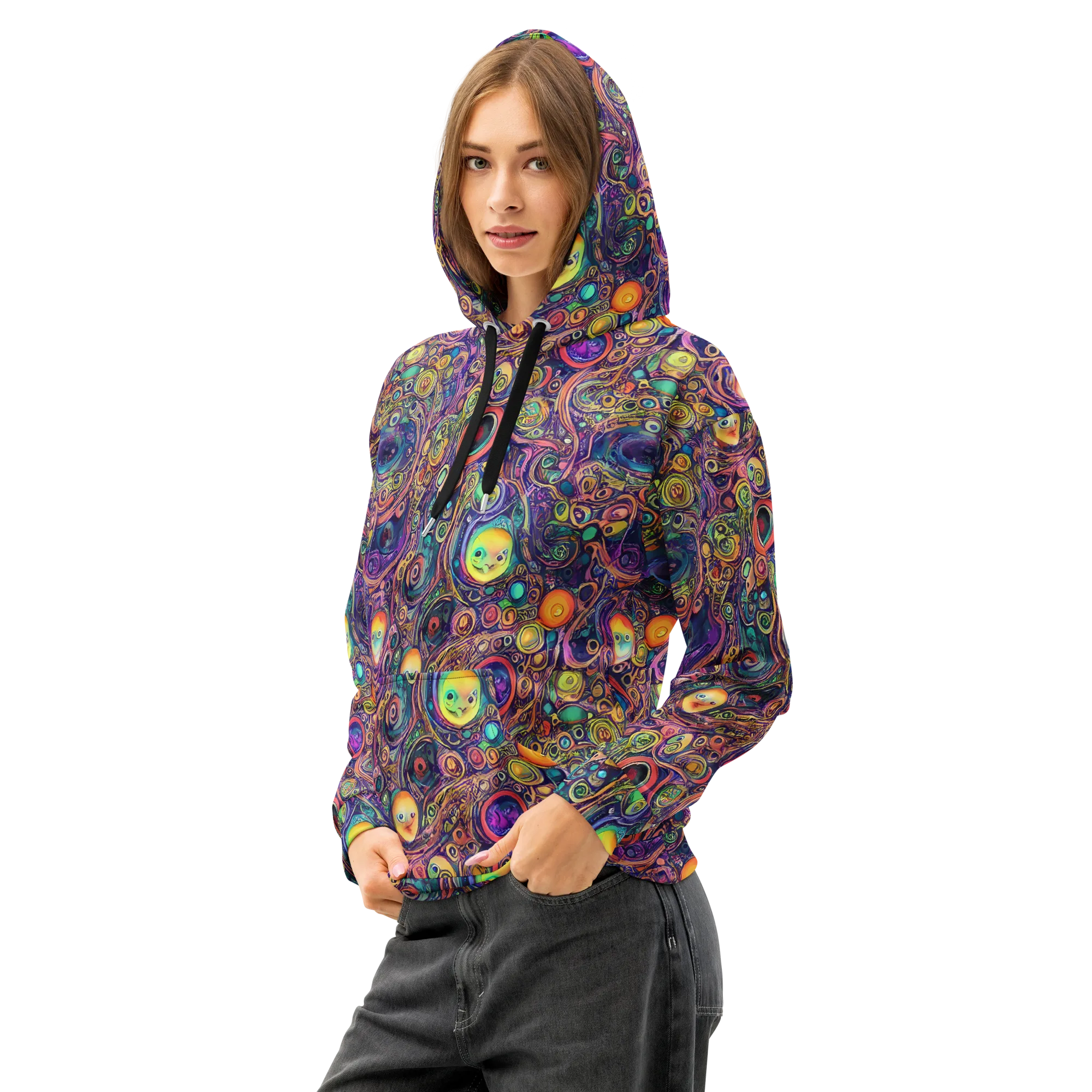 Jansson's Nebula on Cotton Hoodie — Left Front
