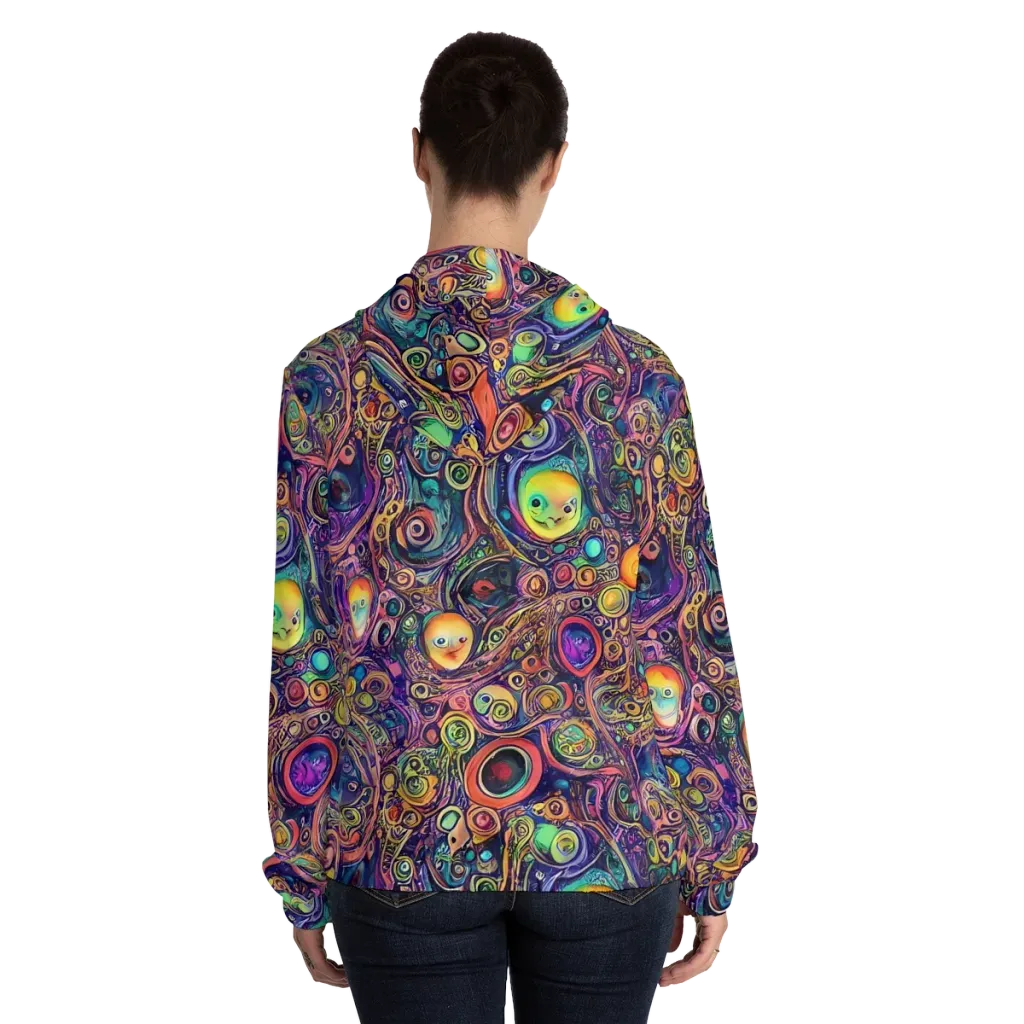 Jansson's Nebula on Women's Full-Zip Hoodie — Back On Person