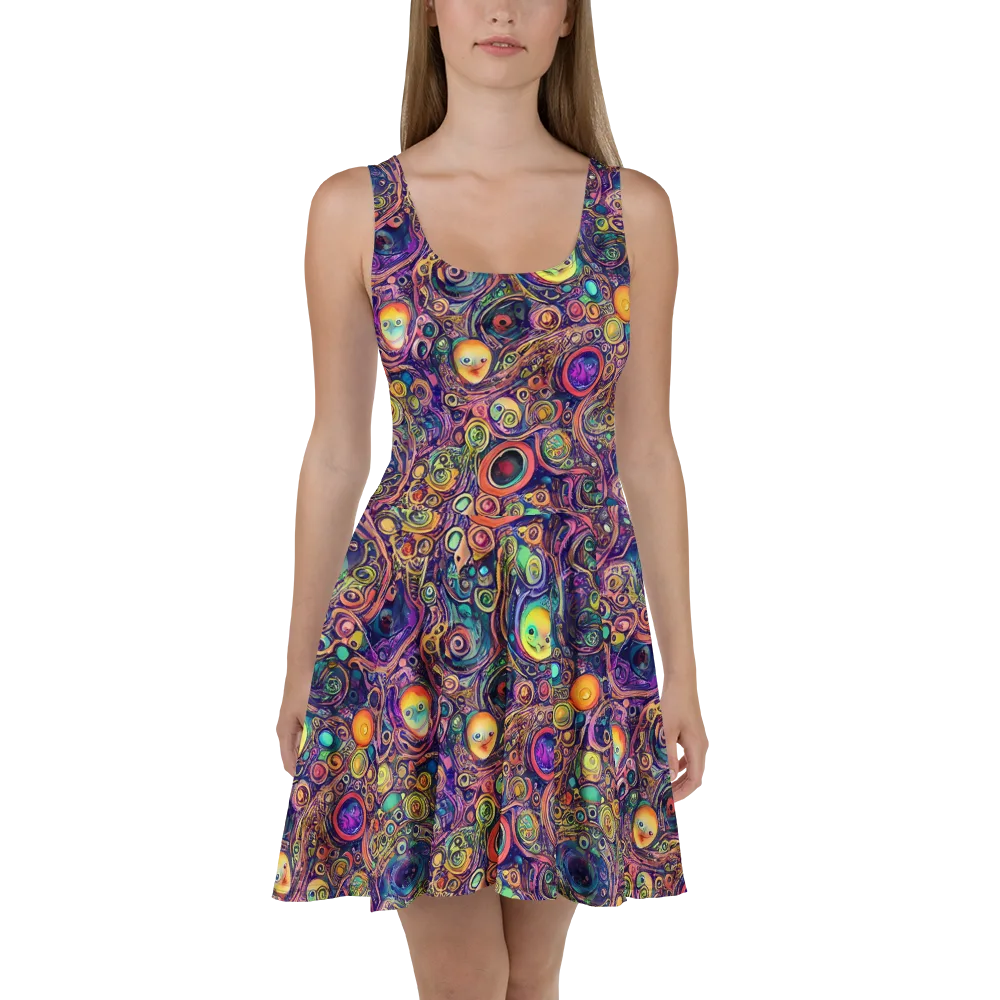 Jansson's Nebula on Skater Dress — Front