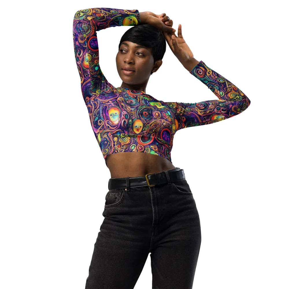 Jansson's Nebula on Long Sleeve Crop Top — Front
