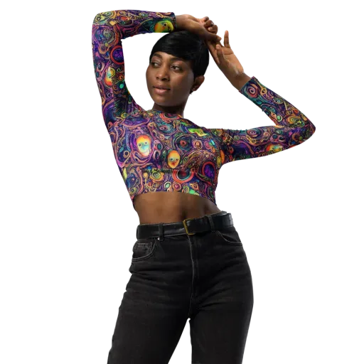 Jansson's Nebula on a Long Sleeve Crop Top