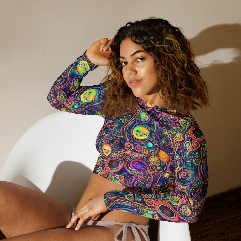 Jansson's Nebula on Long Sleeve Crop Top — Left Front