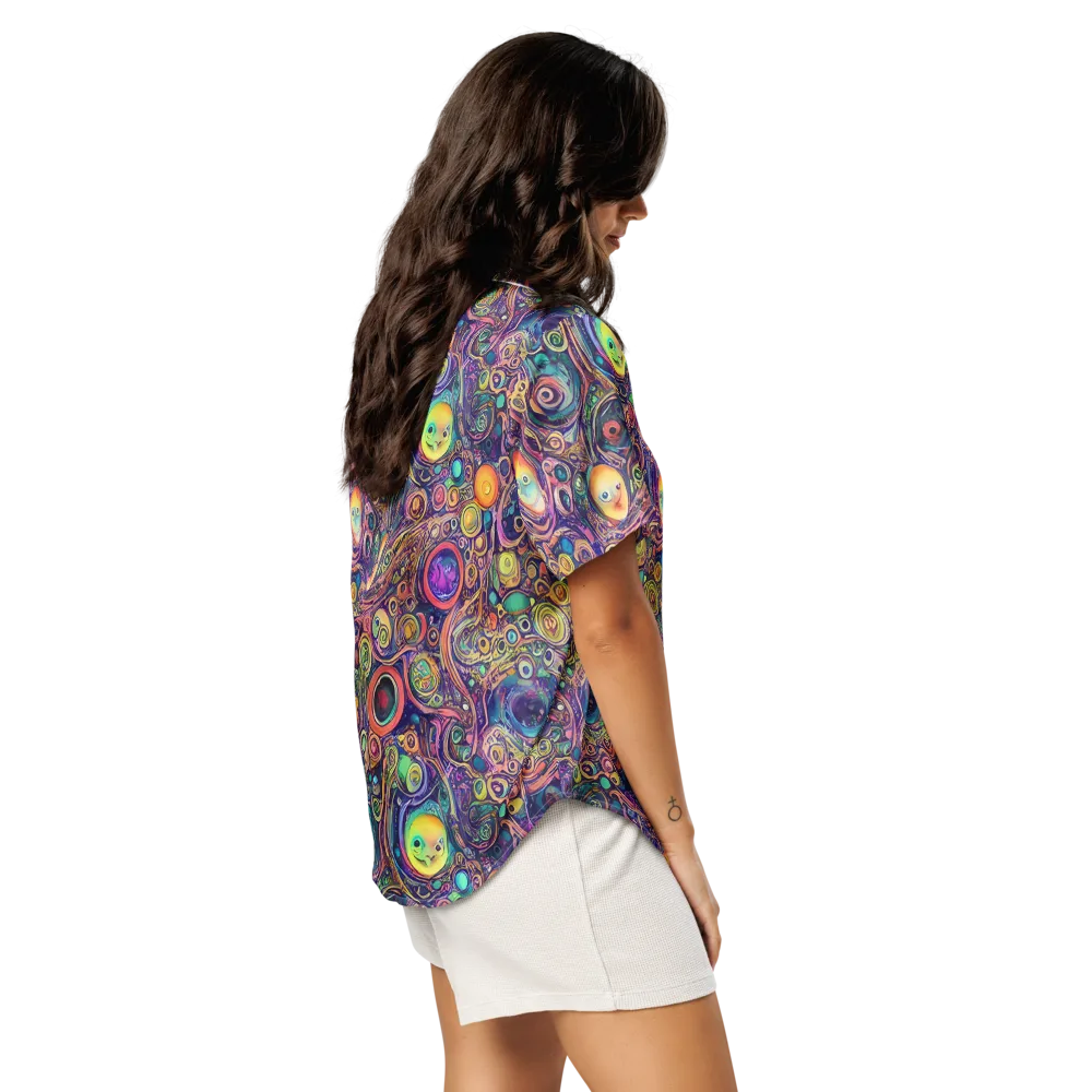 Jansson's Nebula on Women's Short Sleeve Pajama Top — Right Back