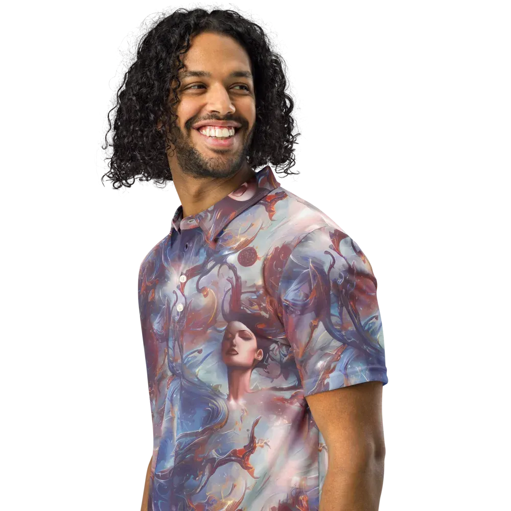 Dreamweaver on Men's Slim Fit Polo Shirt — Left Front