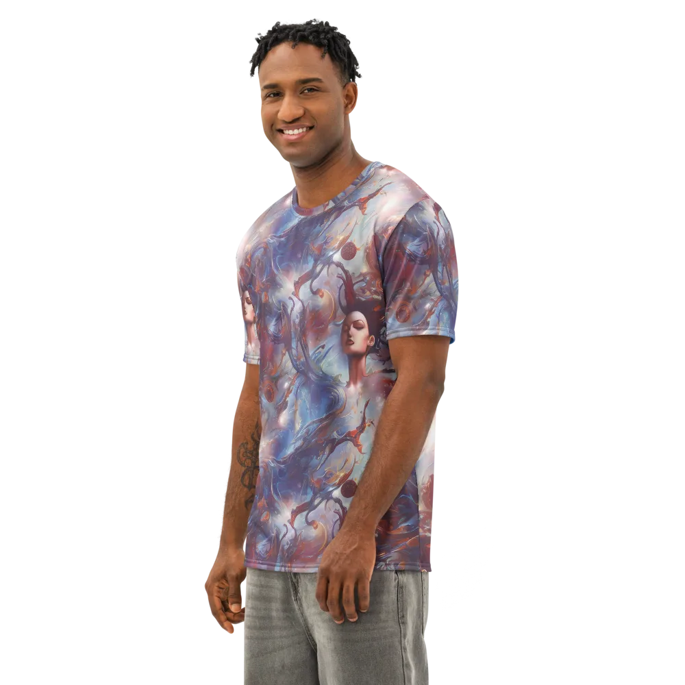 Dreamweaver on Men's Cotton Crew Neck T-Shirt — Left Front