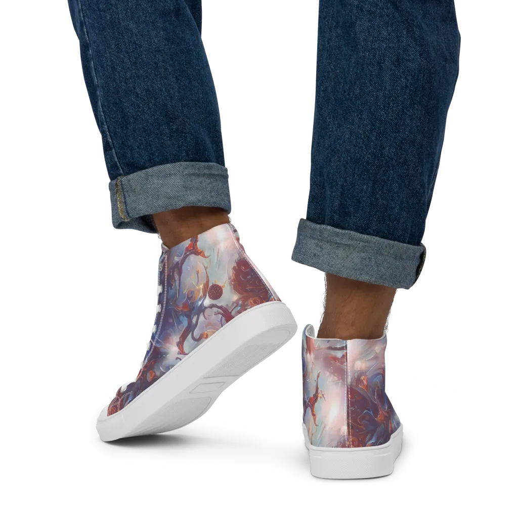 Dreamweaver on Men's High Top Canvas Shoes — Back