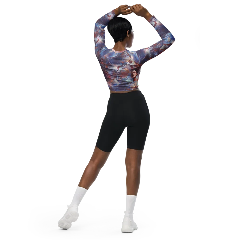 Dreamweaver on Long Sleeve Crop Top — Back