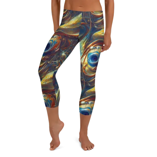 Celestial Vortex on a Capri Leggings