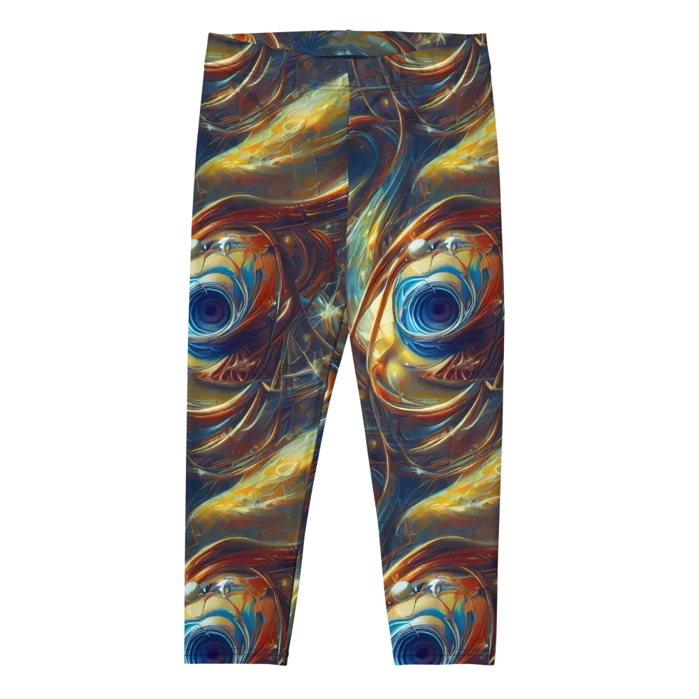 Celestial Vortex on Capri Leggings — Front