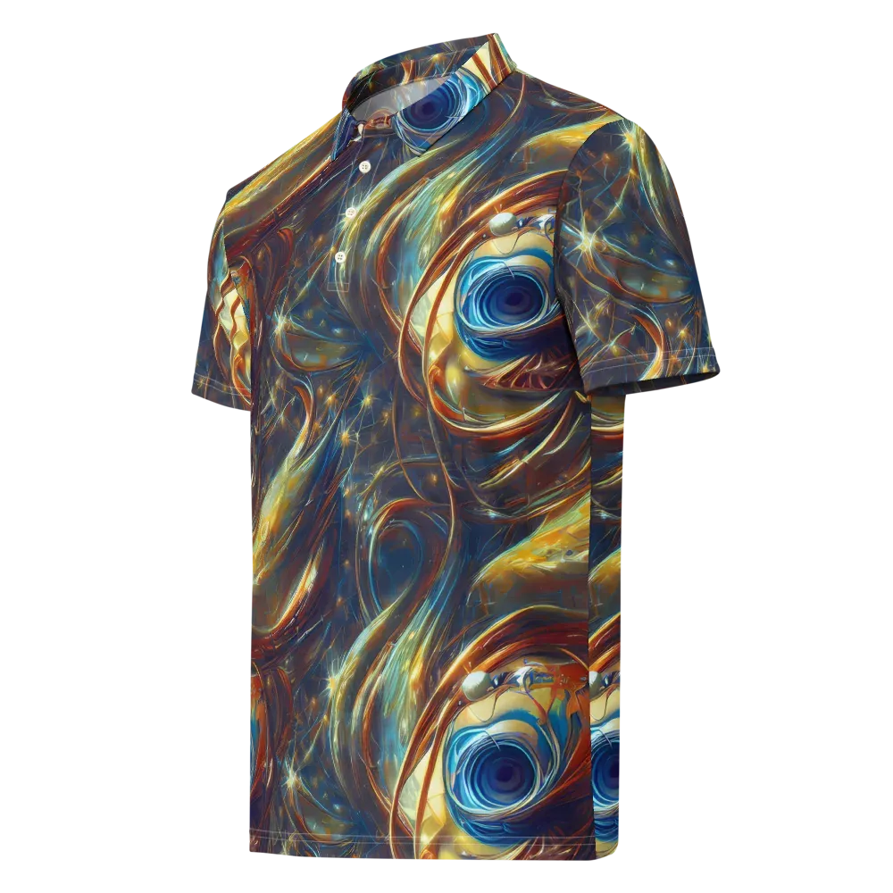 Celestial Vortex on Men's Slim Fit Polo Shirt — Left Front