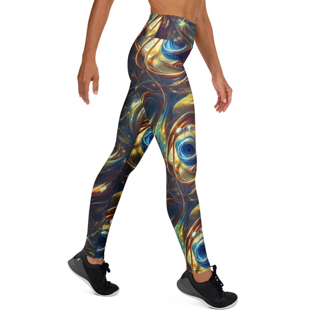Celestial Vortex on Yoga Leggings — Right
