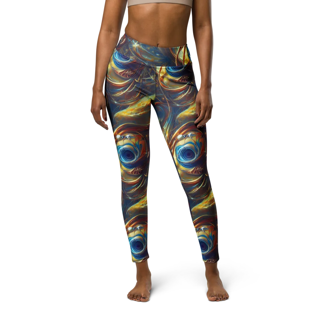 Celestial Vortex on Yoga Leggings — Front