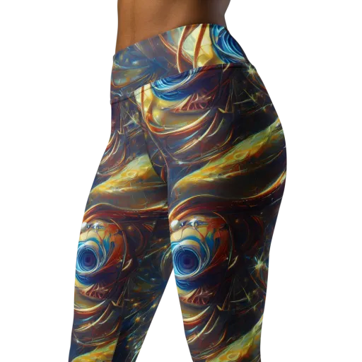 Celestial Vortex on a Yoga Leggings
