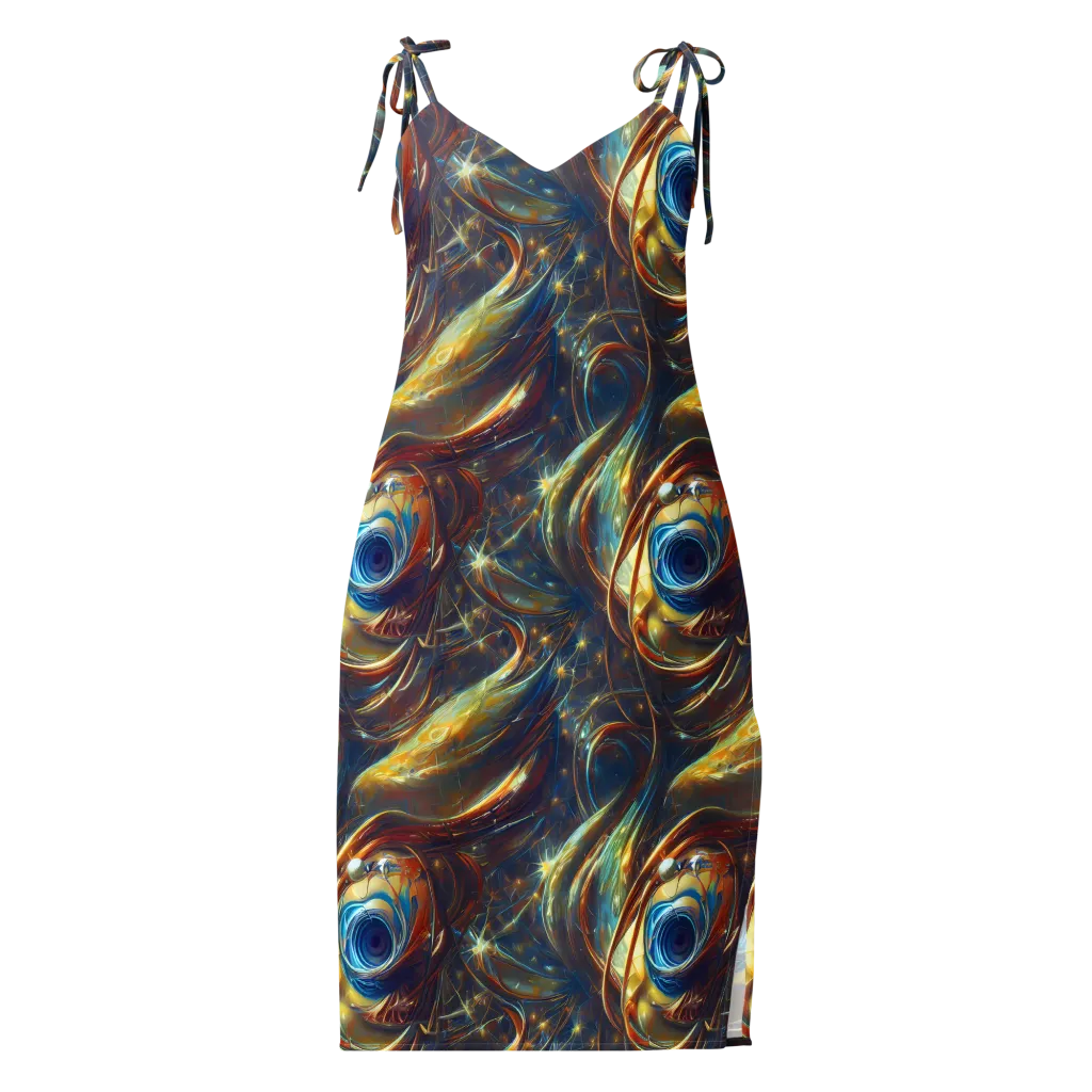 Celestial Vortex on Slip Dress — Front