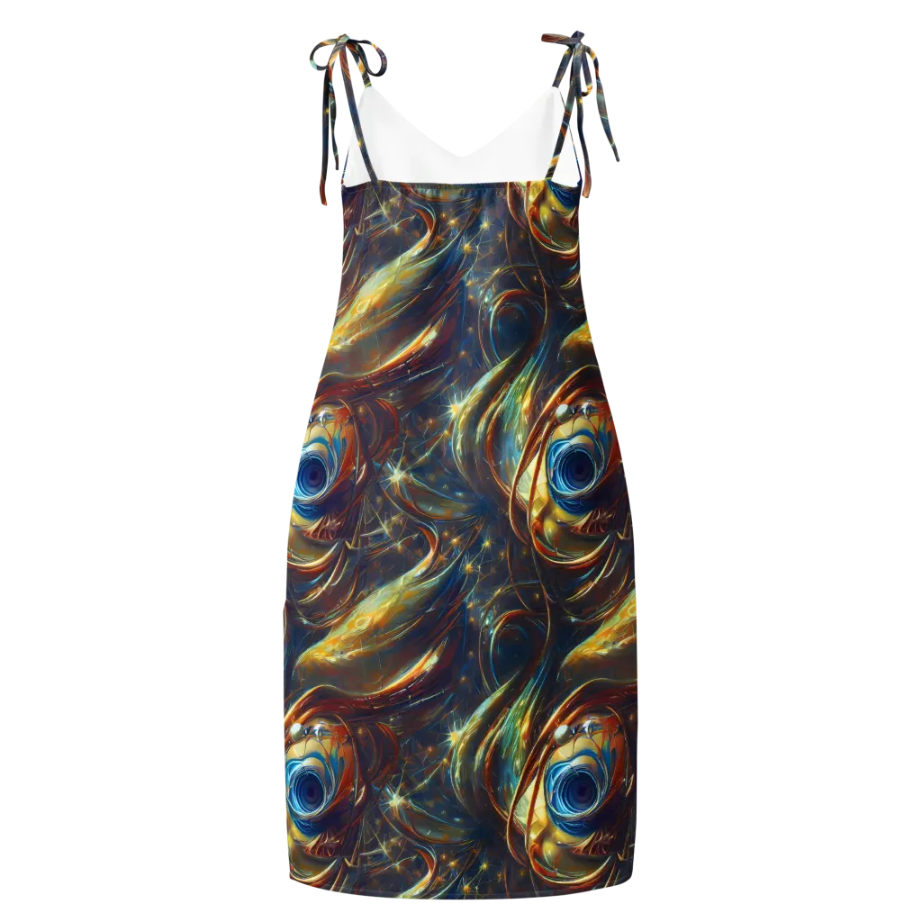 Celestial Vortex on Slip Dress — Back