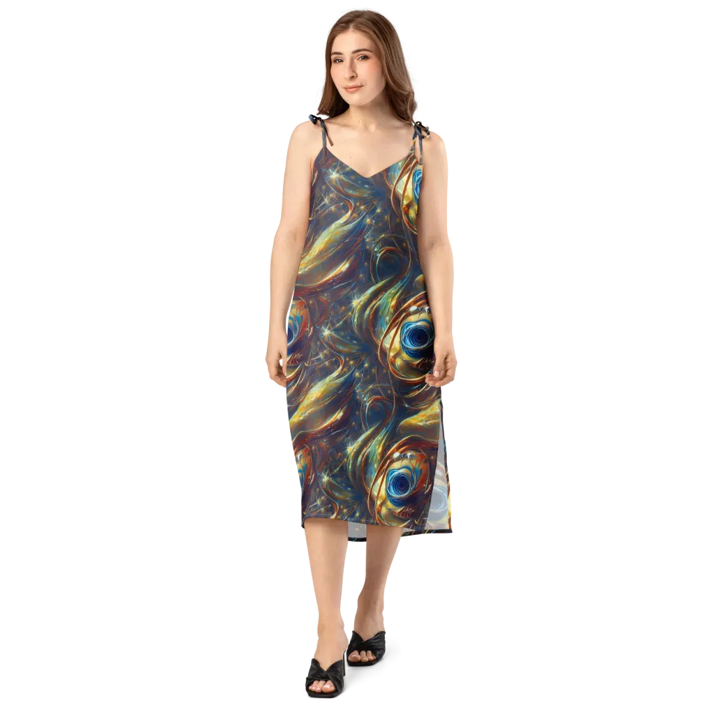 Celestial Vortex on Slip Dress — Front