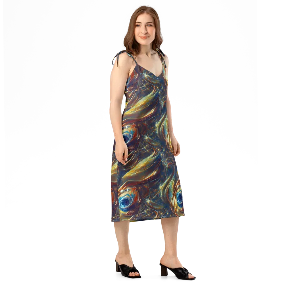 Celestial Vortex on Slip Dress — Right Front