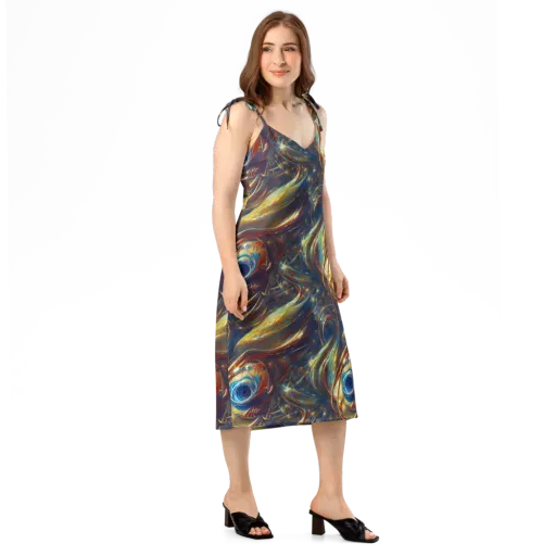 Celestial Vortex on a Slip Dress