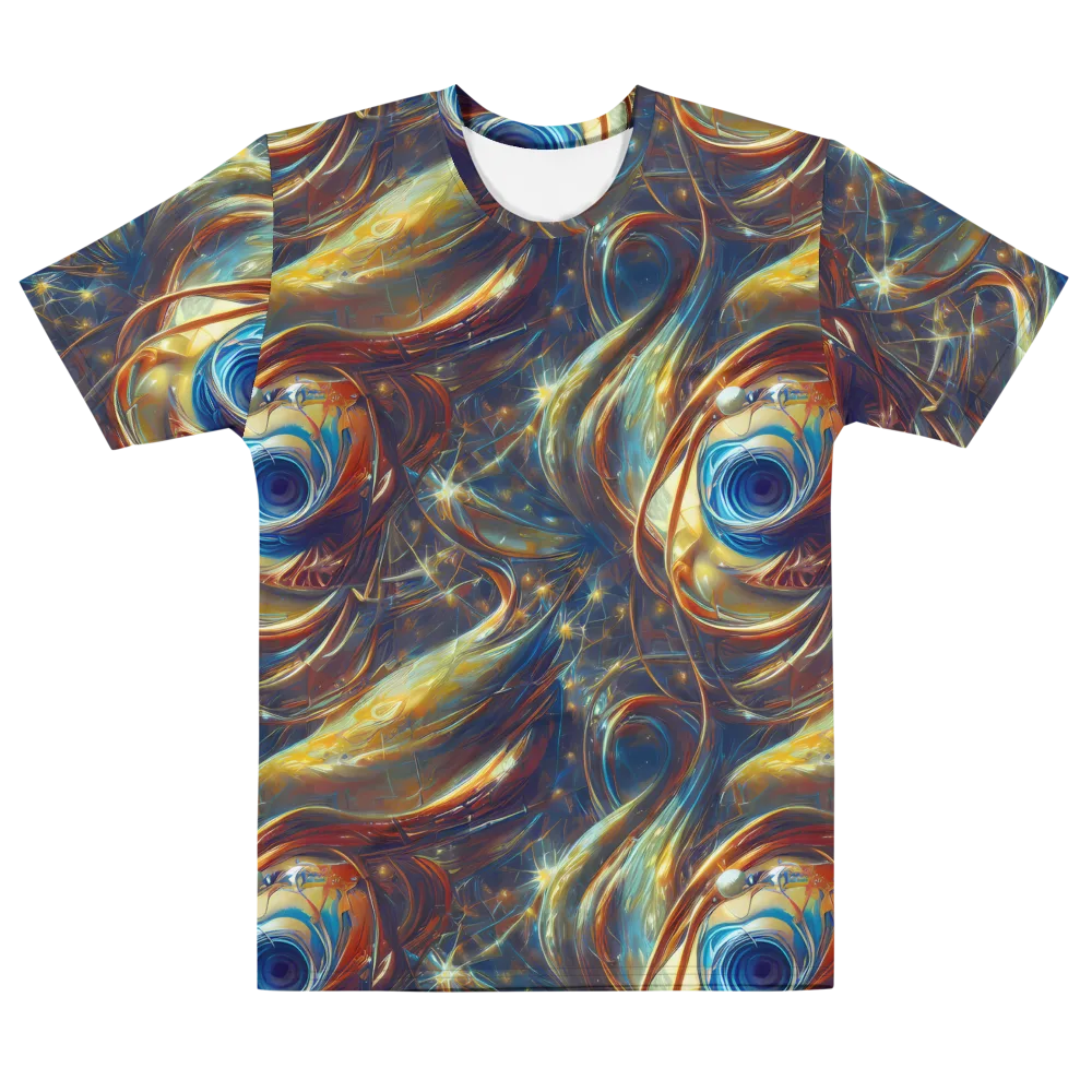 Celestial Vortex on Men's Cotton Crew Neck T-Shirt — Front