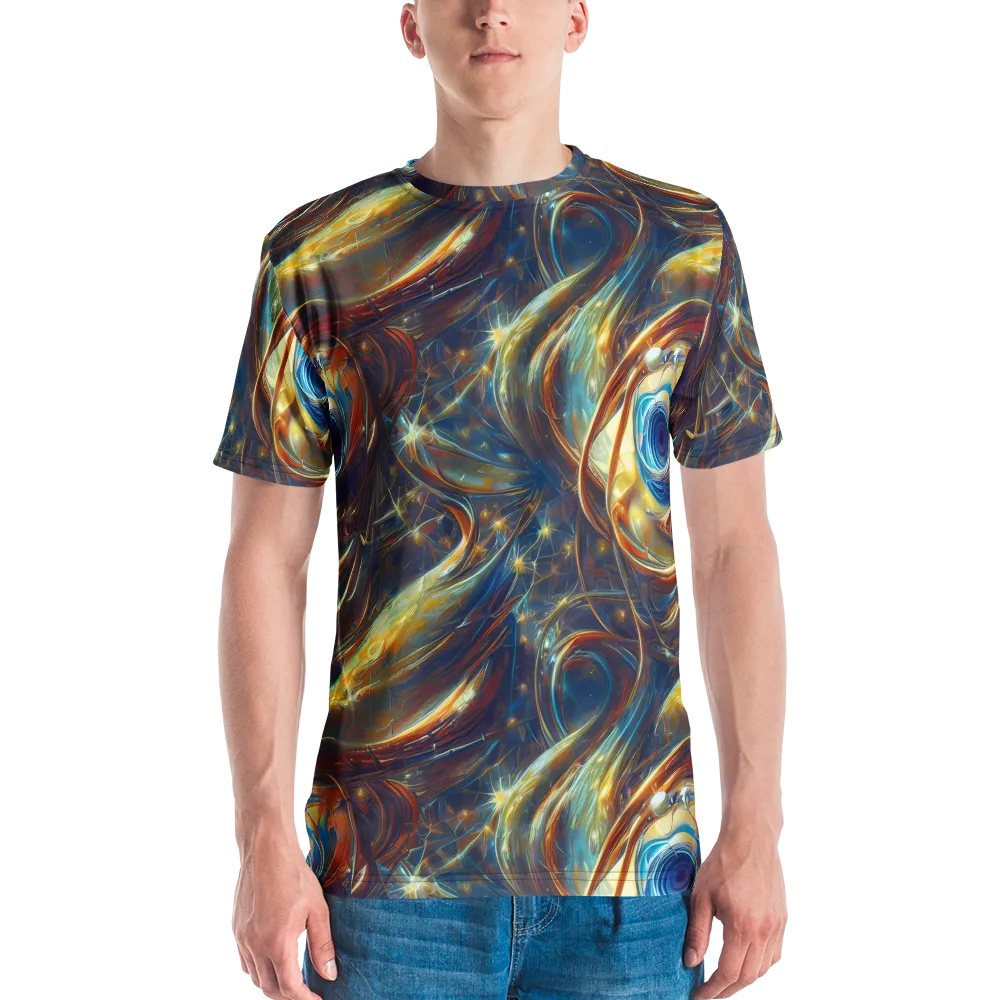 Celestial Vortex on Men's Crew Neck T-Shirt — Front