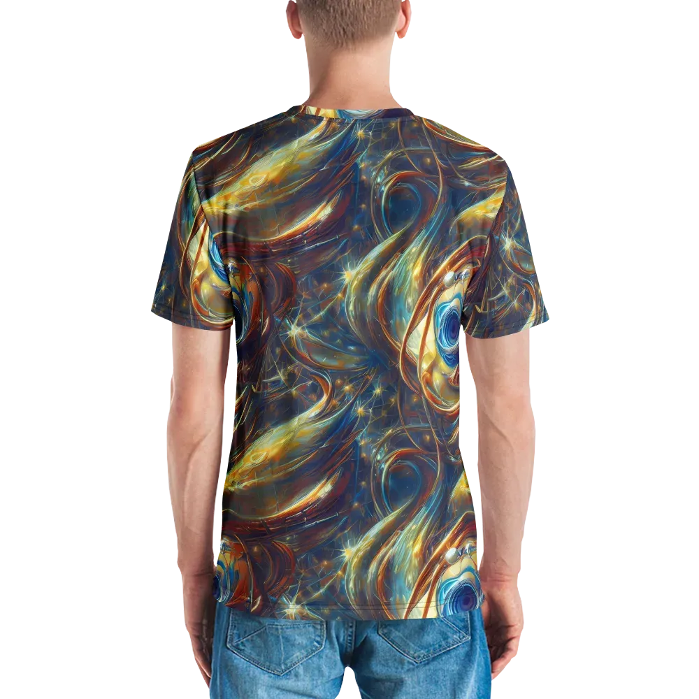 Celestial Vortex on Men's Crew Neck T-Shirt — Back
