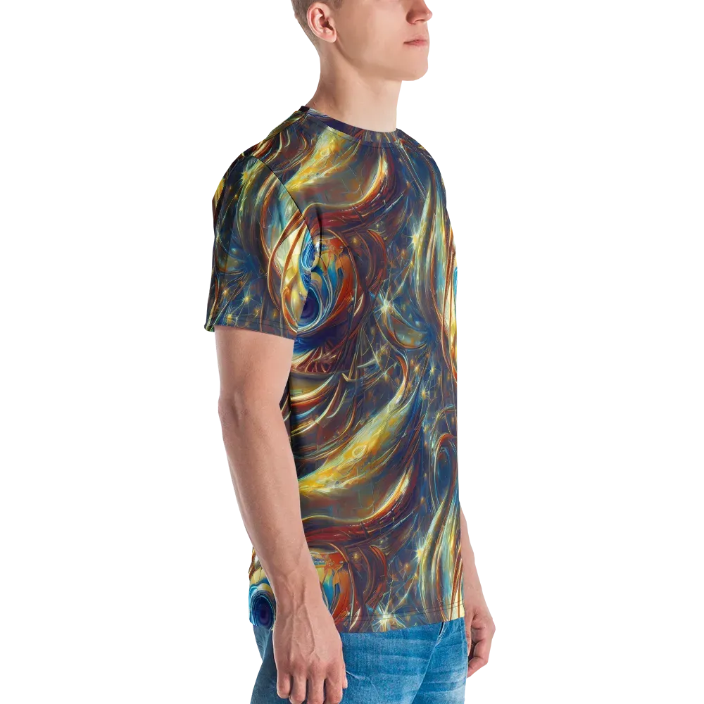Celestial Vortex on Men's Crew Neck T-Shirt — Right