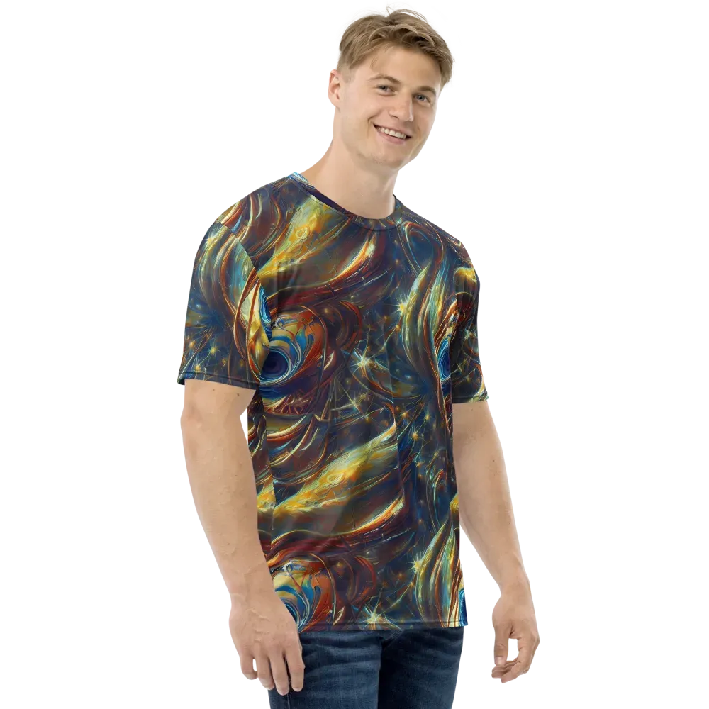 Celestial Vortex on Men's Crew Neck T-Shirt — Right