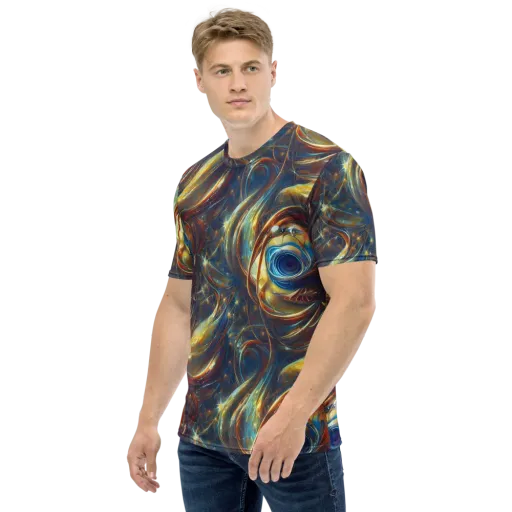 Celestial Vortex on a Men's Crew Neck T-Shirt