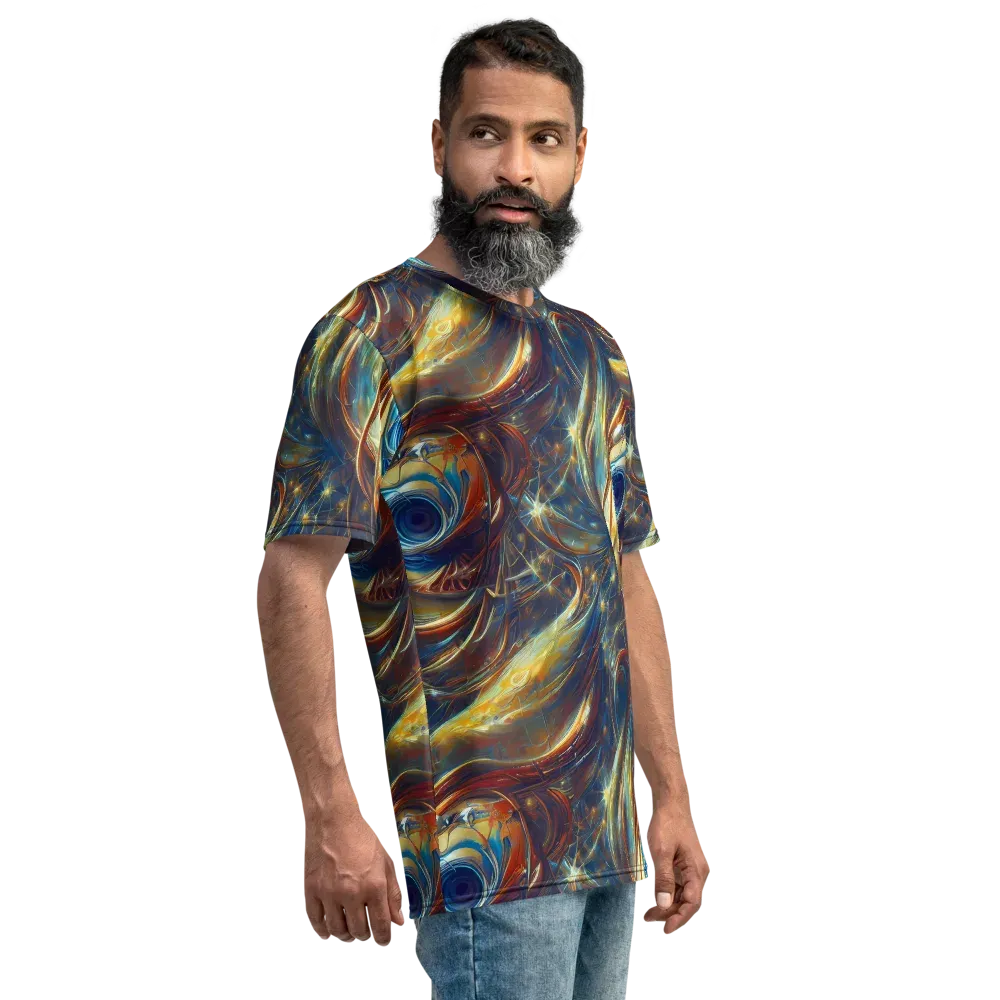 Celestial Vortex on Men's Crew Neck T-Shirt — Right
