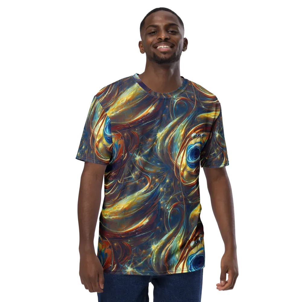 Celestial Vortex on Men's Crew Neck T-Shirt — Front
