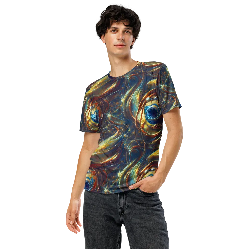 Celestial Vortex on Men's Crew Neck T-Shirt — Front