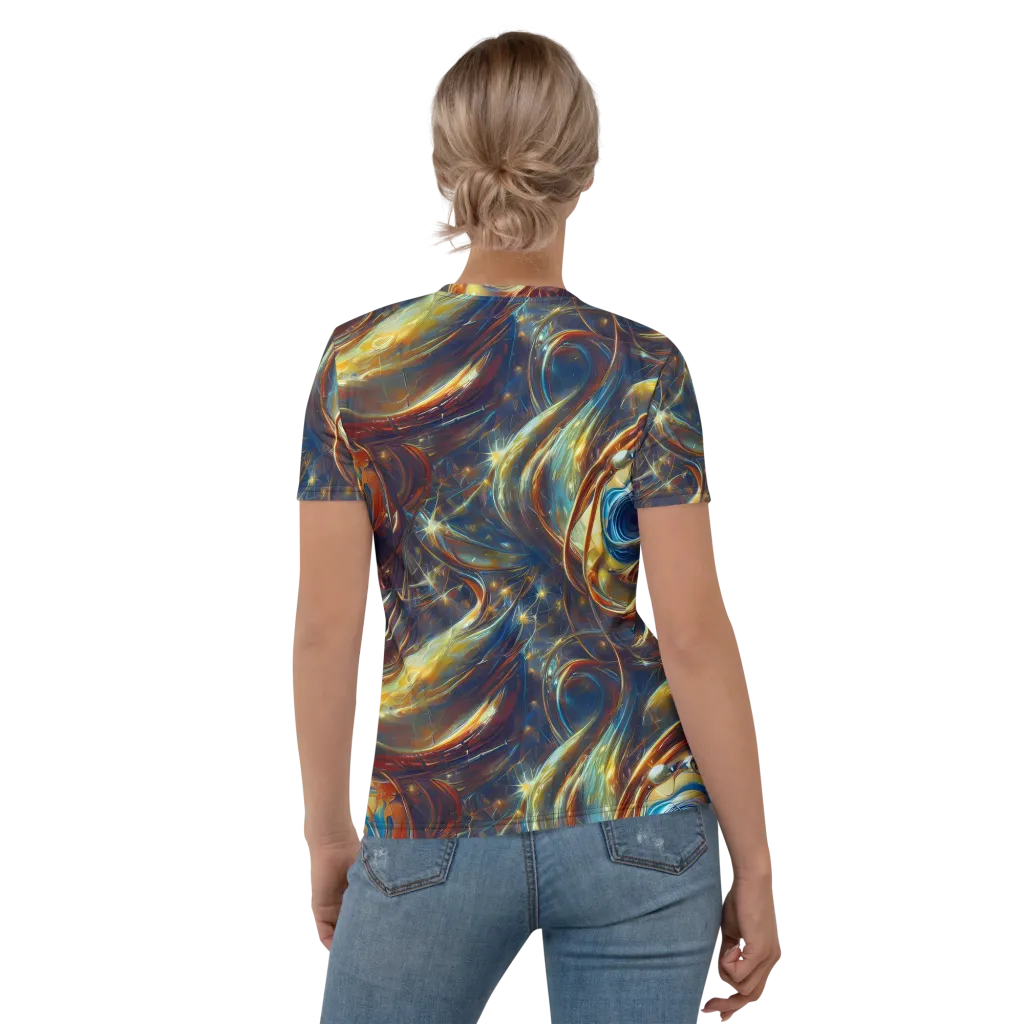 Celestial Vortex on Women's Crew Neck T-Shirt — Back