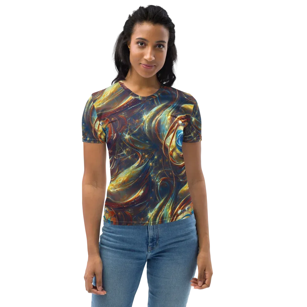 Celestial Vortex on Women's Crew Neck T-Shirt — Front