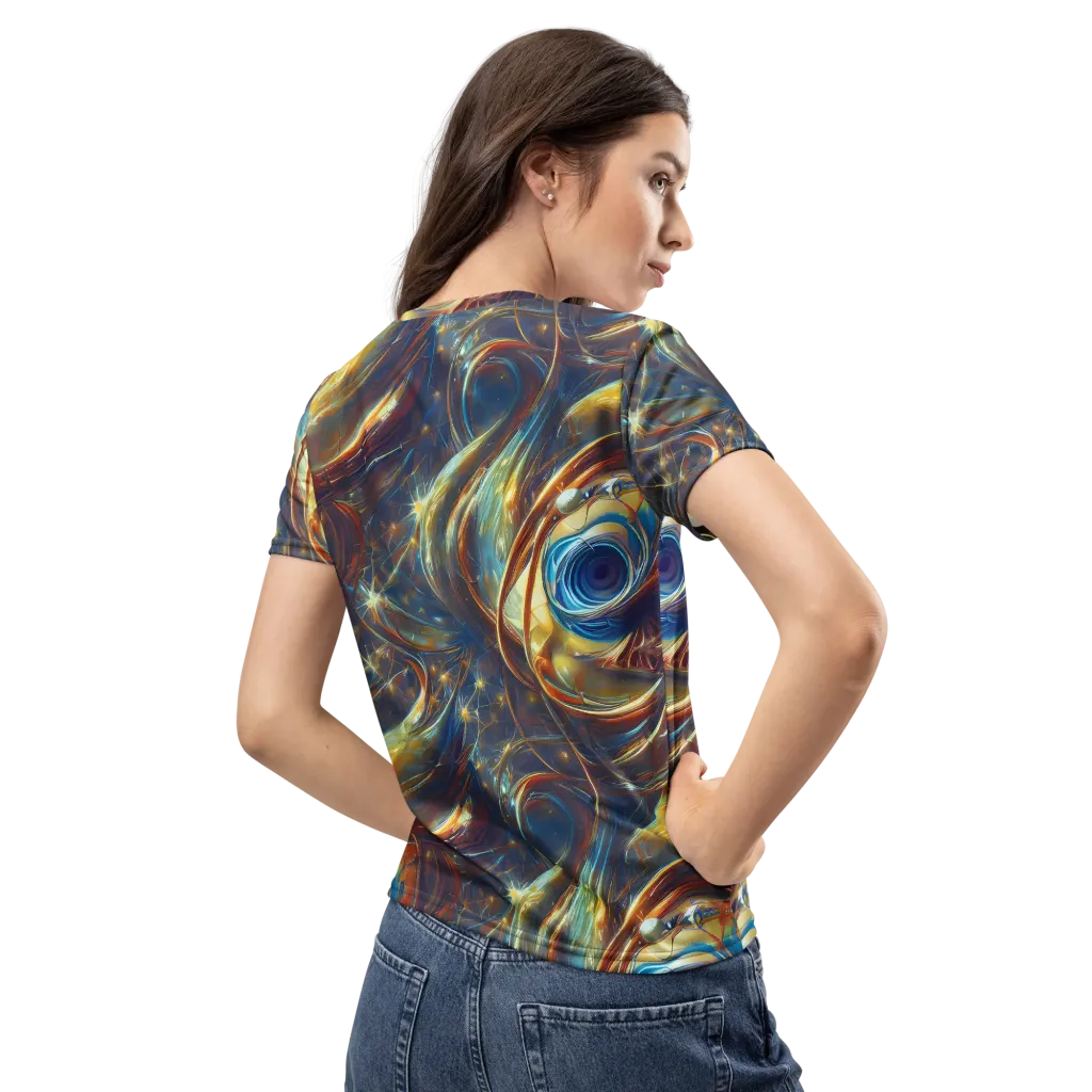 Celestial Vortex on Women's Crew Neck T-Shirt — Back